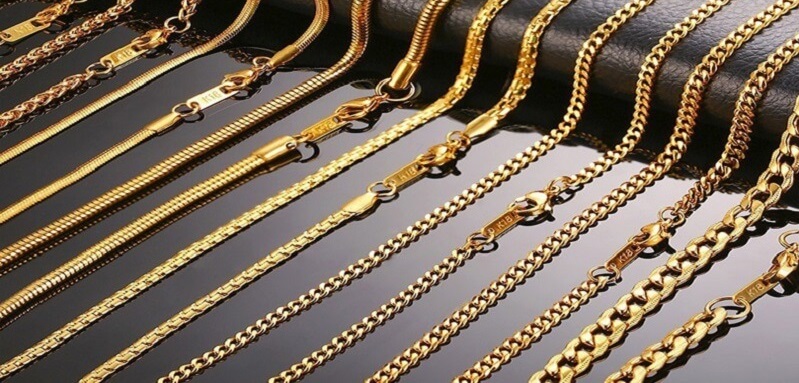 اسم انواع زنجیر طلای زنانه